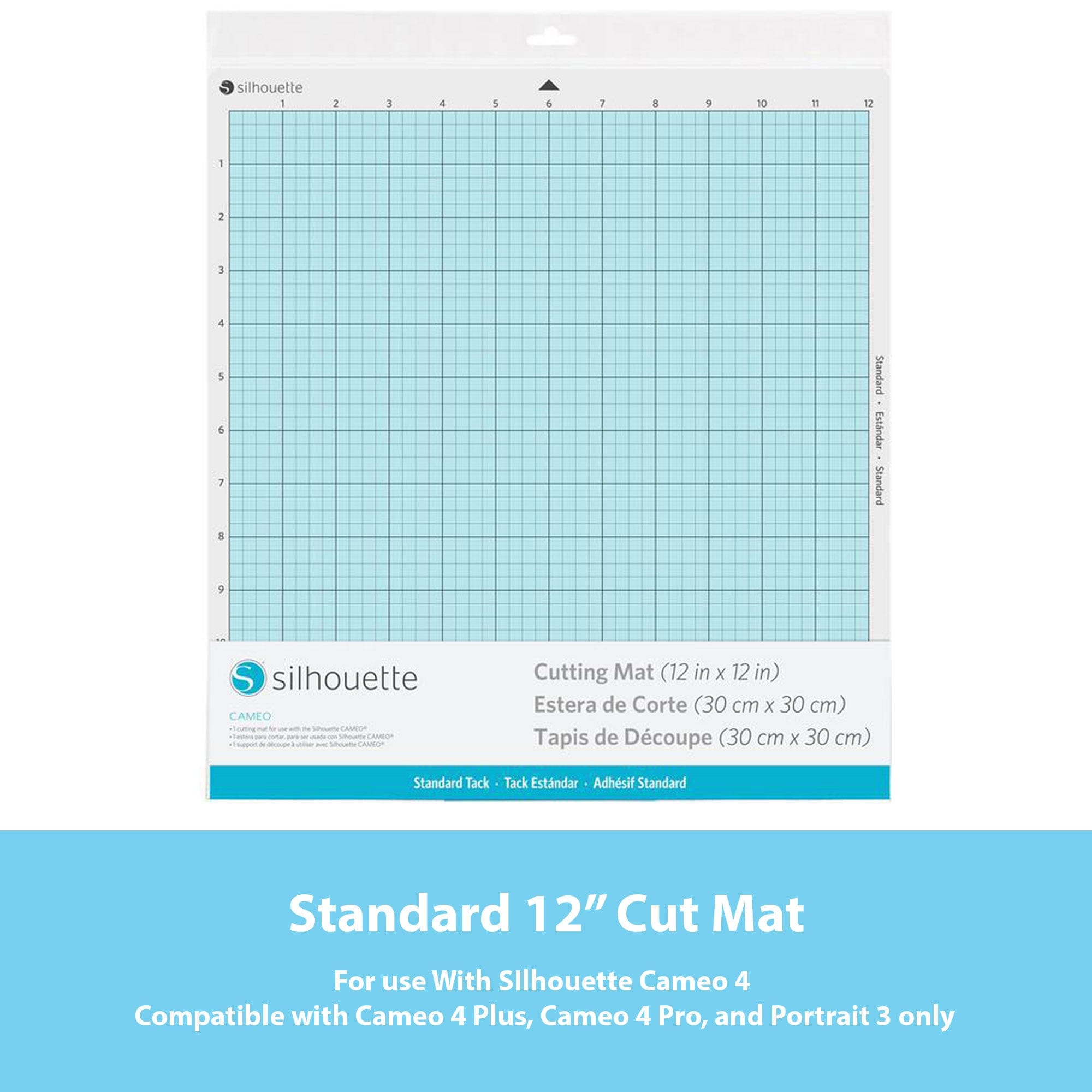 Silhouette America Blades & Cutting Mats Silhouette America CUT-MAT-12-3T Cameo 3 Mat (3 Pack) with 30 Day Smart Silhouette Membership
