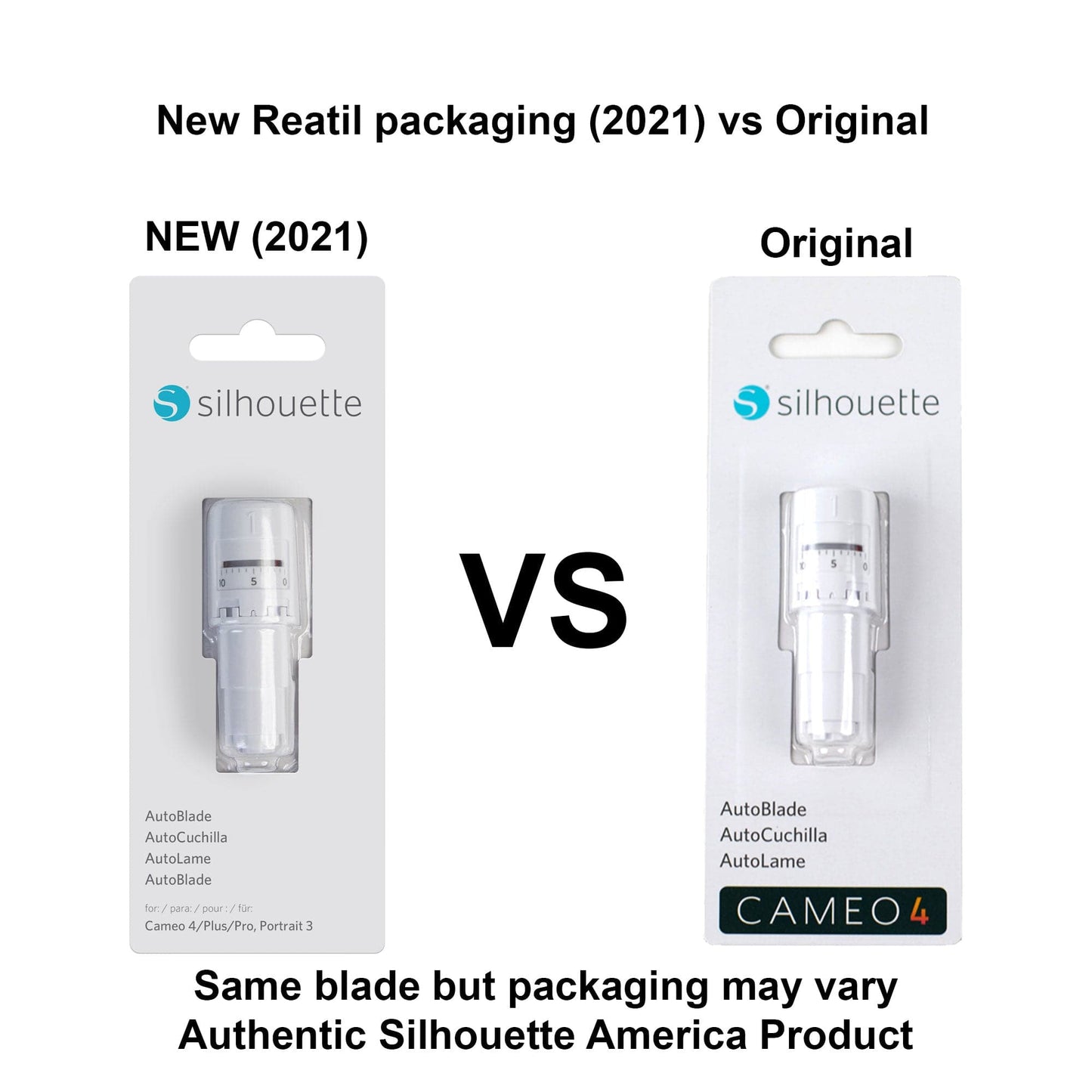 Silhouette America Blades & Cutting Mats Silhouette AutoBlade 2- 3 Pack For Use with CAMEO 4 and 50 Free Bonus Designs