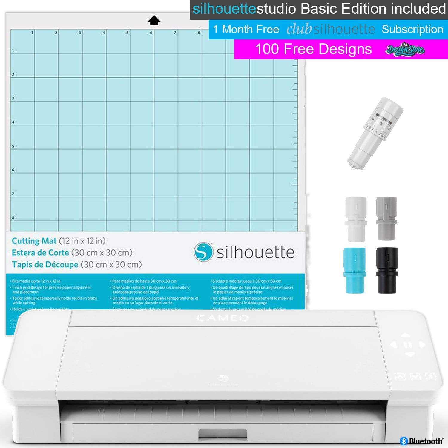 Silhouette America vinyl Cutters Silhouette Cameo 4 Vinyl Cutting Machine 12" White Edition-Reconditioned