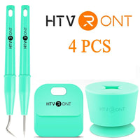craftercuts 4pc / France HTVRONT 4 PCS DIY Craft Weeding Tools Kit for Heat Transfer Vinyl Adhesive Vinyl For Cricut Silhouette Cameo Accessories Set