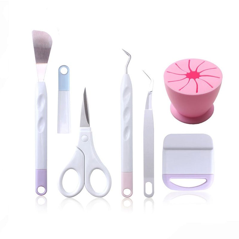 craftercuts 6pcs set A / CN Vinyl Weeding Tool Precision Tweezer Weeder Scraper Silhouette Cameo Tool DIY Cardstock Craft Kit for Cricut Machine Accessory