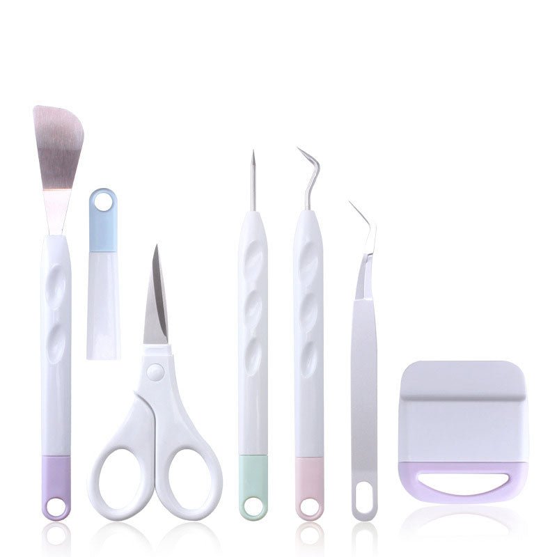 craftercuts B / CN Vinyl Weeding Tool Precision Tweezer Weeder Scraper Silhouette Cameo Tool DIY Cardstock Craft Kit for Cricut Machine Accessory