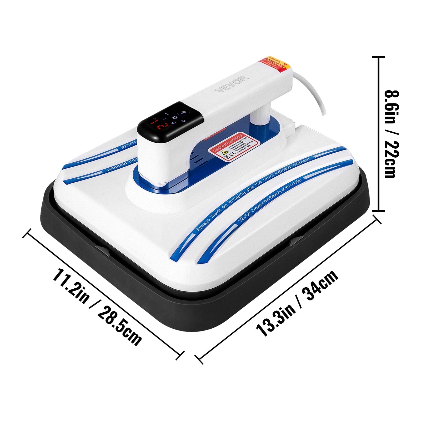 Portable Heat Press 12x10 Inch Digital Mini Easy Sublimation Machine with  Sensitive Touch Screen for T-shirts DIY