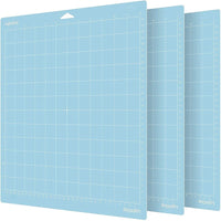 craftercuts Blue 3pc 1/3Pcs New Mixed Color Engraving Machine Base Plate Cutting Mat for Cricut/cameo 4 with Adhesive Pvc Cutting Mats 33X35Cm