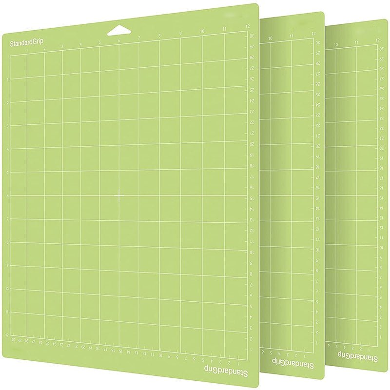 craftercuts Green 3pc 1/3Pcs New Mixed Color Engraving Machine Base Plate Cutting Mat for Cricut/cameo 4 with Adhesive Pvc Cutting Mats 33X35Cm