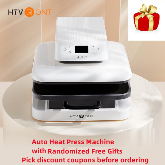 craftercuts HTVRONT 15x15in 1500w Auto Heat Press Machine Automatic Pressure DIY Iron On HTV Vinyl Sublimation for T-shirt Bag Fabric Cricut