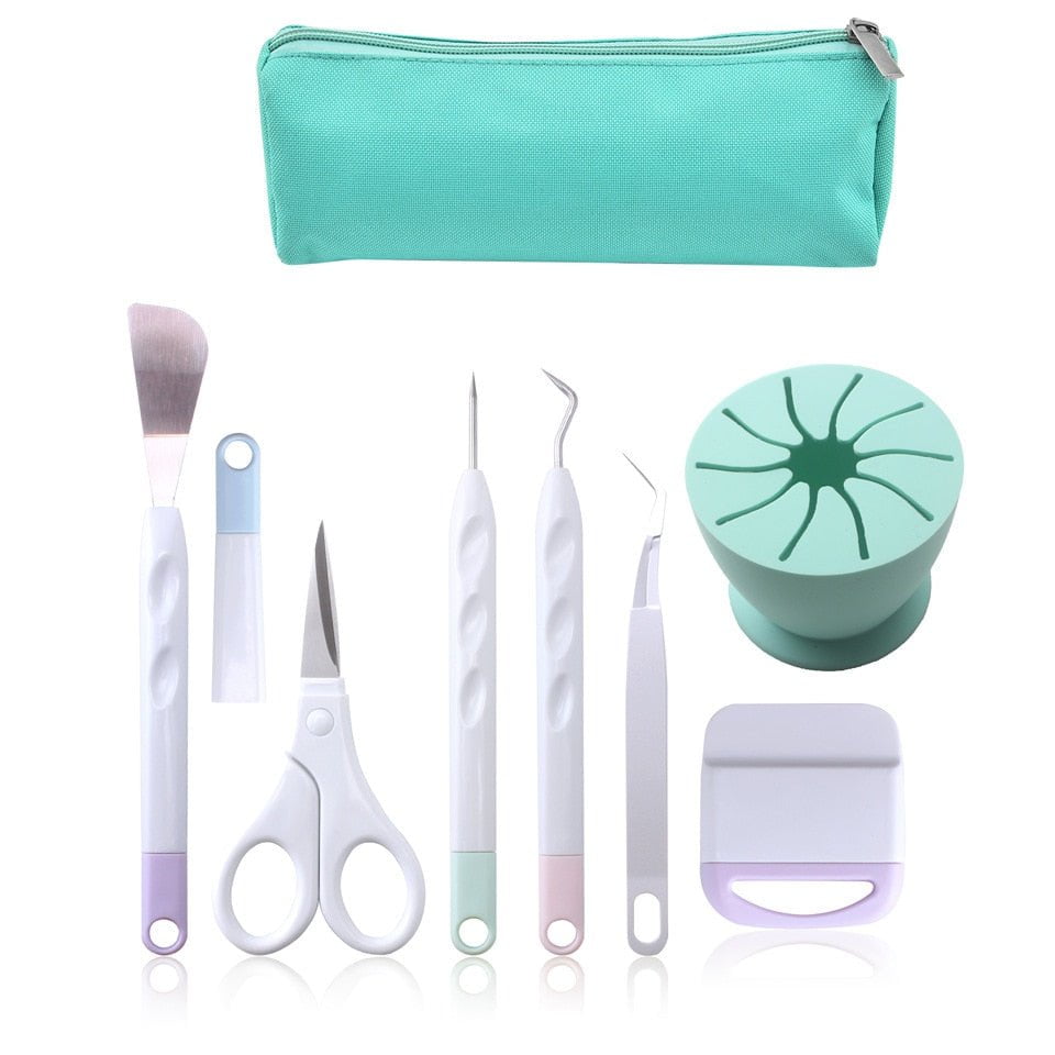 craftercuts J / CN Vinyl Weeding Tool Precision Tweezer Weeder Scraper Silhouette Cameo Tool DIY Cardstock Craft Kit for Cricut Machine Accessory