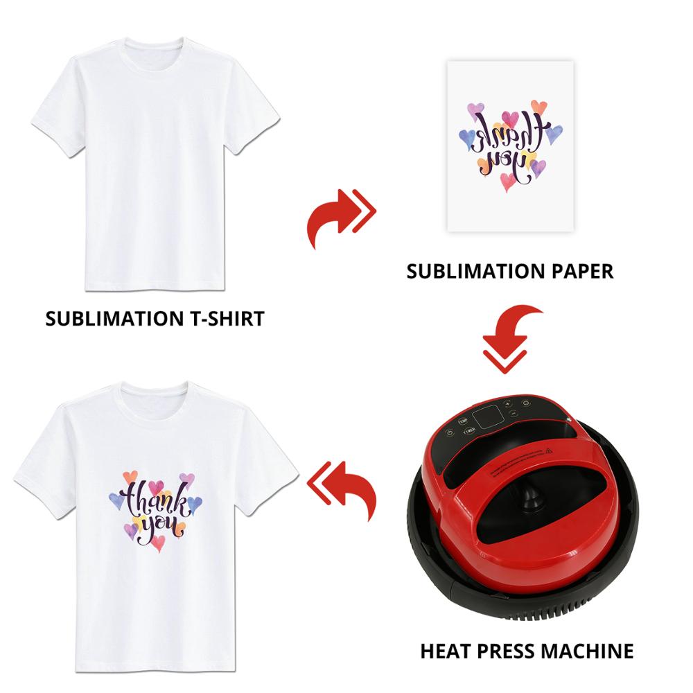 craftercuts Mini Portable Heat Press Machine Sublimation Digital Transfer Printing Machine A3/A4 for T-shirts Transfer and Ironing HOME DIY