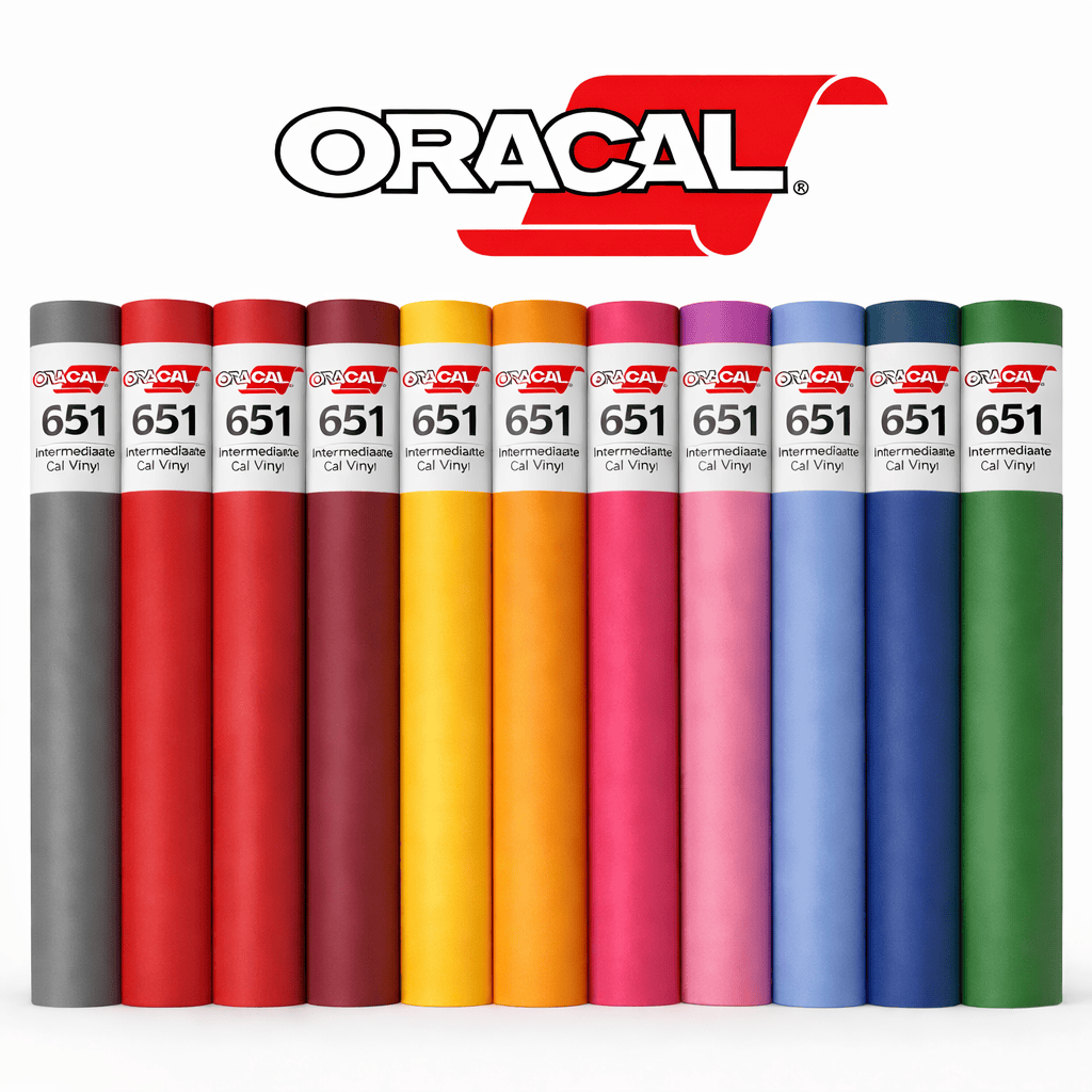 CrafterCuts+Oracal Vinyls CrafterCuts Vinyl Crafting Starter Kit – 24 Oracal 651 Permanent Vinyl Sheets (12 Glossy & 12 Matte) with Professional Weeding Tool Kit for Cricut, Silhouette, Brother ScanNCut & DIY Crafts