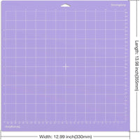 craftercuts Purple 1/3Pcs New Mixed Color Engraving Machine Base Plate Cutting Mat for Cricut/cameo 4 with Adhesive Pvc Cutting Mats 33X35Cm