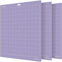 craftercuts Purple 3pc 1/3Pcs New Mixed Color Engraving Machine Base Plate Cutting Mat for Cricut/cameo 4 with Adhesive Pvc Cutting Mats 33X35Cm