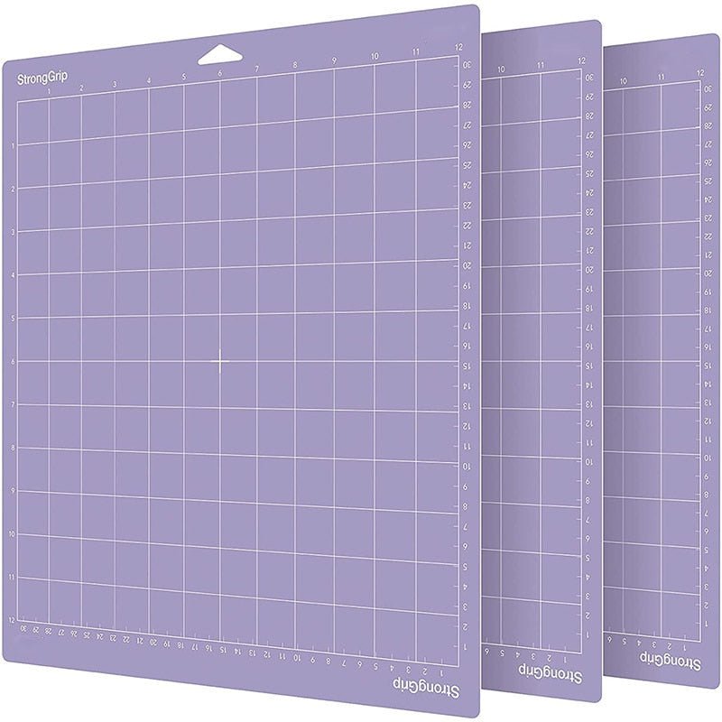 craftercuts Purple 3pc 1/3Pcs New Mixed Color Engraving Machine Base Plate Cutting Mat for Cricut/cameo 4 with Adhesive Pvc Cutting Mats 33X35Cm