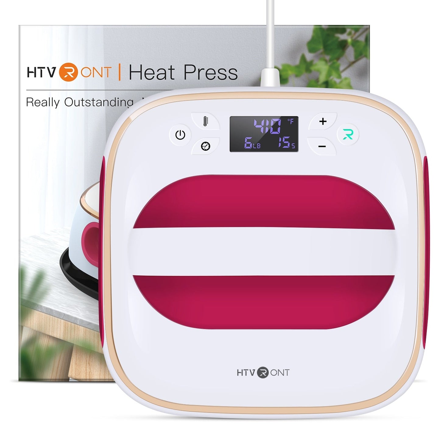 craftercuts Raspberry red / UK / SPAIN HTVRONT 10X10inch Square Heat Press Machine T-shirts Printing DIY Iron On HTV Vinyl Sublimation Paper for Clothes Bags Hat Shoes