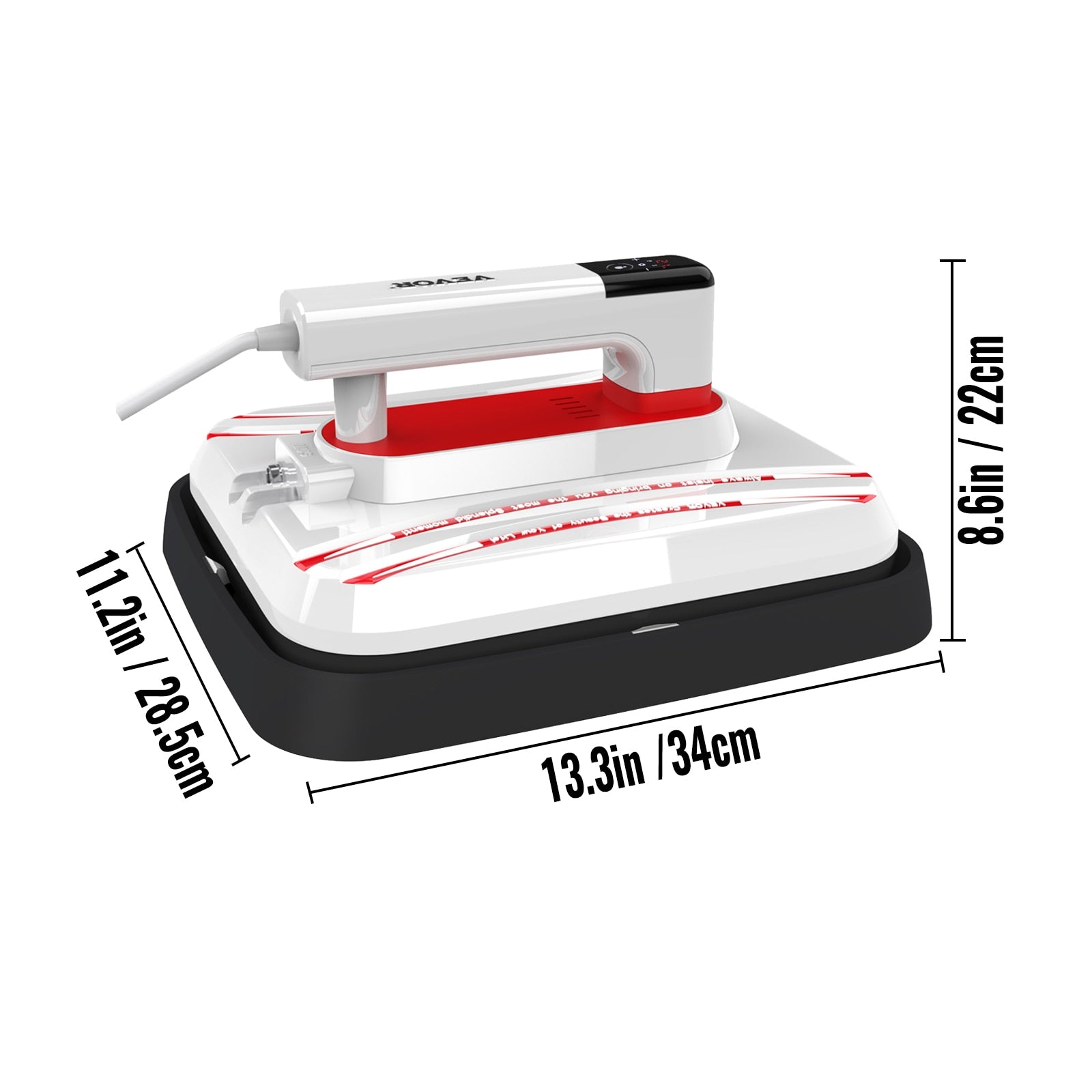 craftercuts Red (12x10 Inch) / Russian Federation VEVOR Portable Heat Press 7x8Inch/ 12x10 Inch Digital Mini Easy Sublimation Machine with Sensitive Touch Screen for T-shirts DIY
