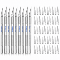 CrafterCuts Tools 10 CrafterCuts Precision Craft Knife with 5 Replacement Blades – Hobby Knife for Cricut, Silhouette, Vinyl, Paper, Cardstock, Stencils, Scrapbooking, Model Building & DIY Crafts