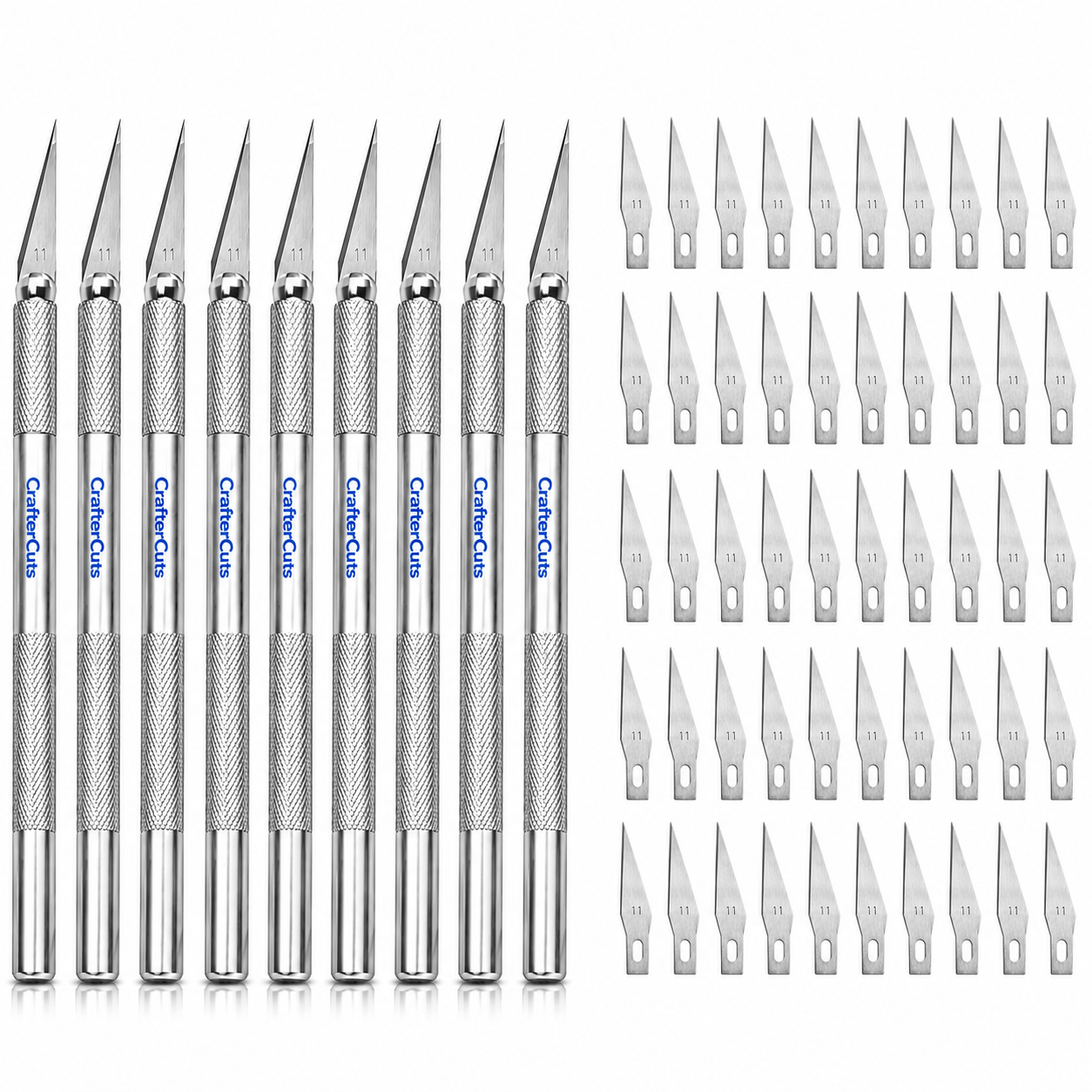 CrafterCuts Tools 10 CrafterCuts Precision Craft Knife with 5 Replacement Blades – Hobby Knife for Cricut, Silhouette, Vinyl, Paper, Cardstock, Stencils, Scrapbooking, Model Building & DIY Crafts