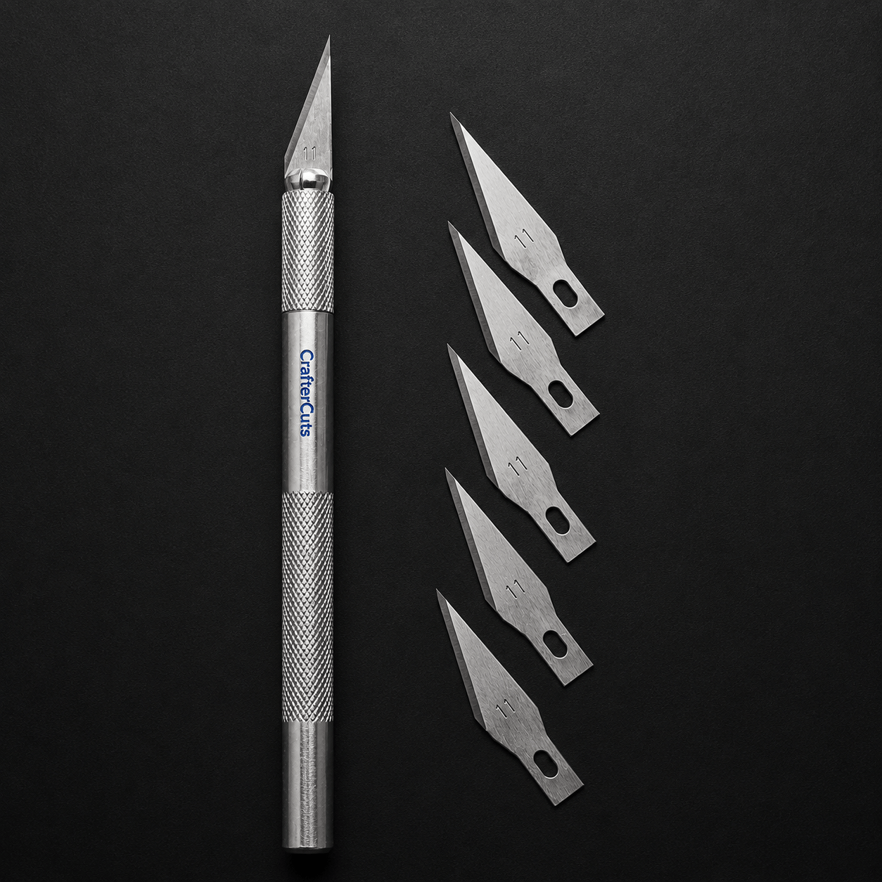 CrafterCuts Tools CrafterCuts Precision Craft Knife with 5 Replacement Blades – Hobby Knife for Cricut, Silhouette, Vinyl, Paper, Cardstock, Stencils, Scrapbooking, Model Building & DIY Crafts
