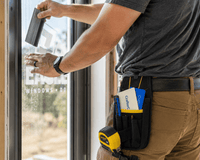 CrafterCuts Tools CrafterCuts Tool Belt Pouch with Heavy-Duty Belt Clip – Electrician Tool Pouch, Vinyl Installer Tool Pouch, Carpenter Tool Pouch, Tape Measure Holder, Utility Knife Holder, Contractor Work Belt Organizer