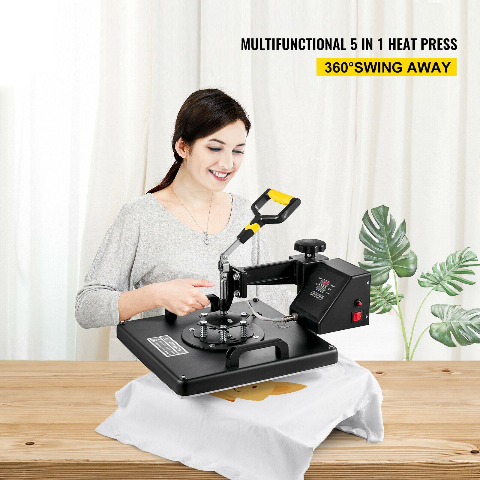 craftercuts VEVOR Combo Heat Press Machine 5/6/8 in 1 30*38CM 38*38CM Muntifunctional Sublimation Printer Transfer for Mug Hat Plate T-Shirt