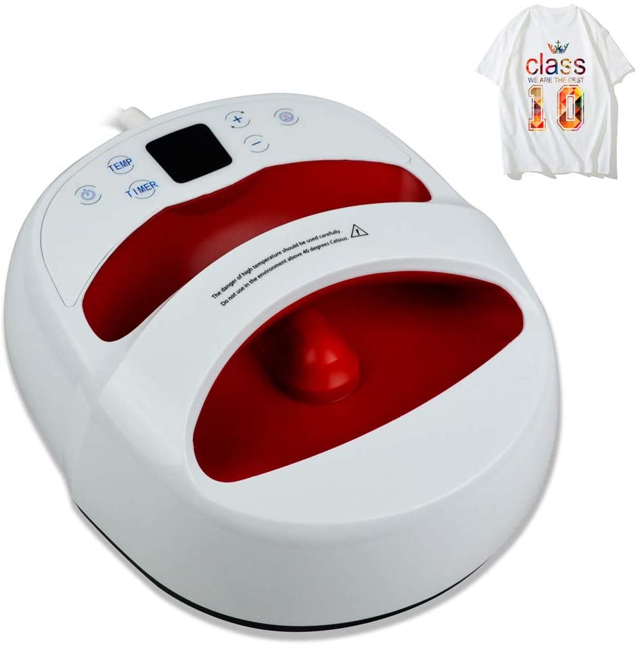 craftercuts White / SPAIN Mini Portable Heat Press Machine Sublimation Digital Transfer Printing Machine A3/A4 for T-shirts Transfer and Ironing HOME DIY