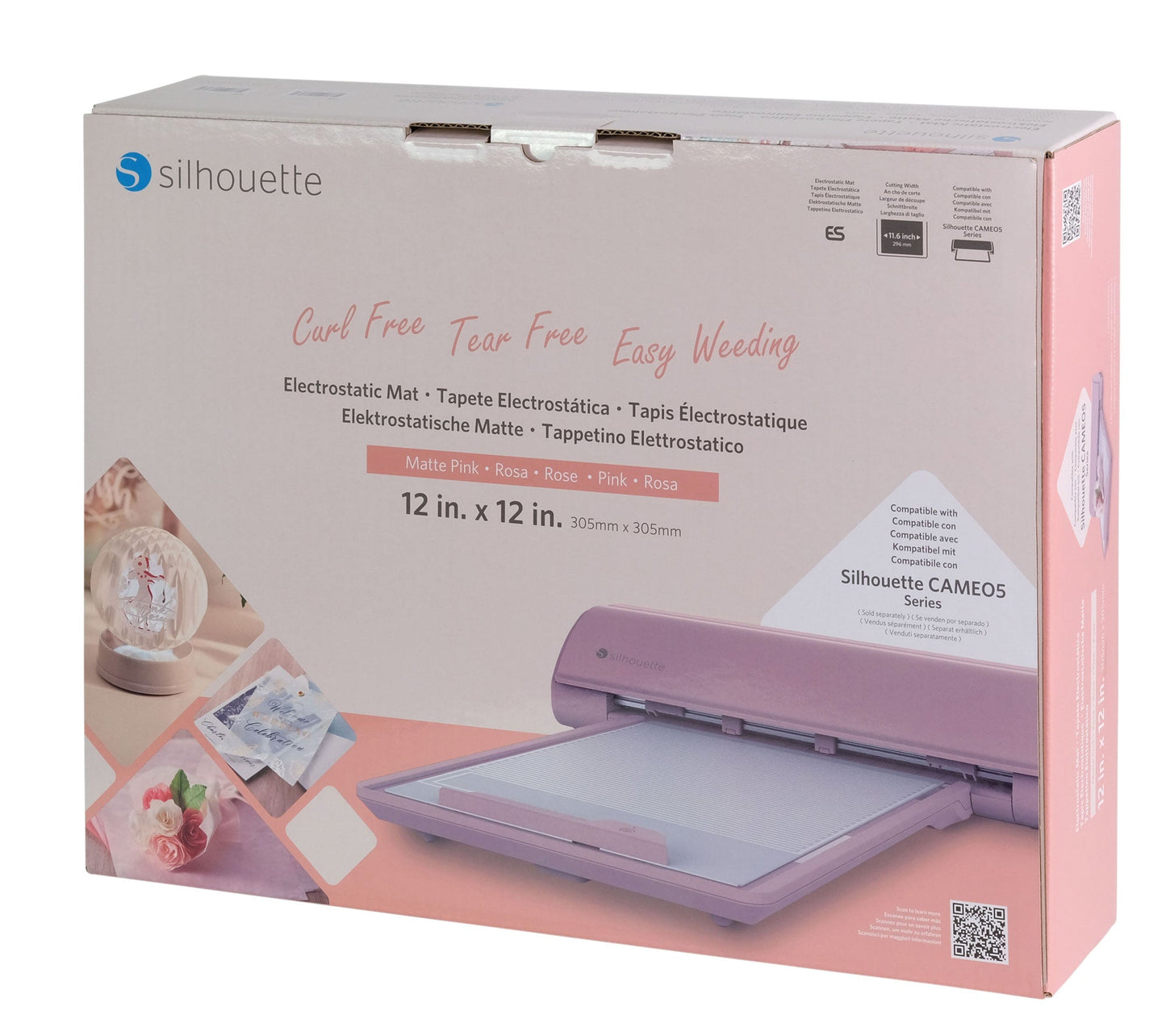 Silhouette America Blades & Cutting Mats Matte Pink Silhouette Electrostatic Mat - 12 x 12 For use with Camei 5