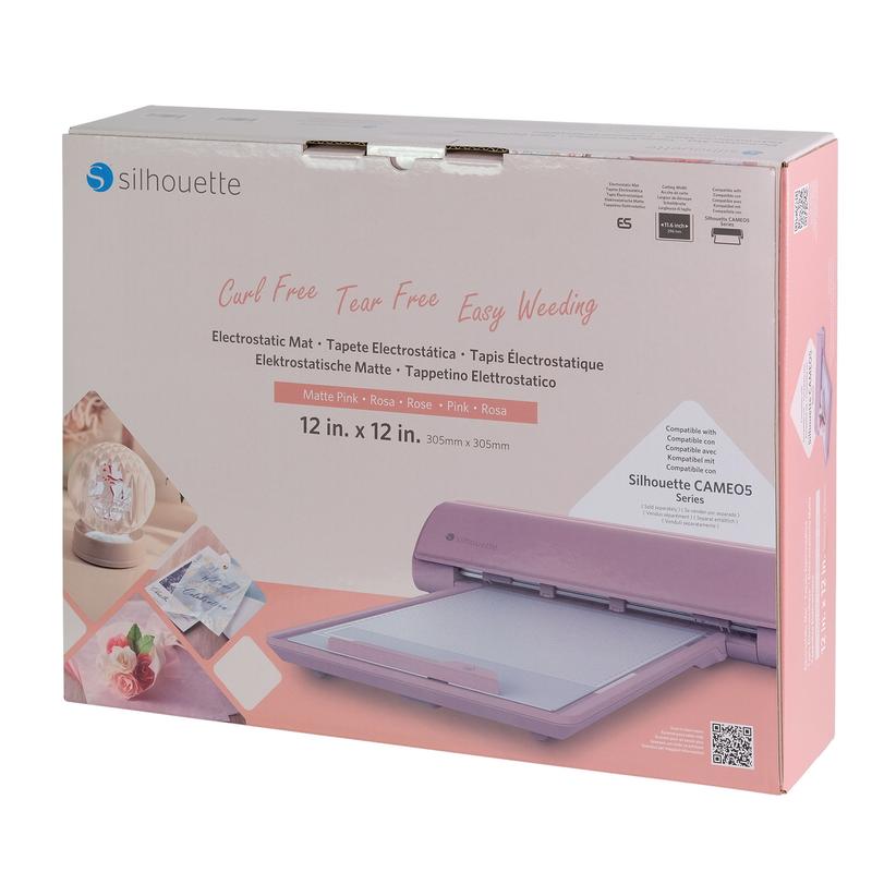 Silhouette America Mats Matte Pink Silhouette Electrostatic Cutting Mat for use with Cameo 5 and Cameo 5 Plus models - 12 x 12