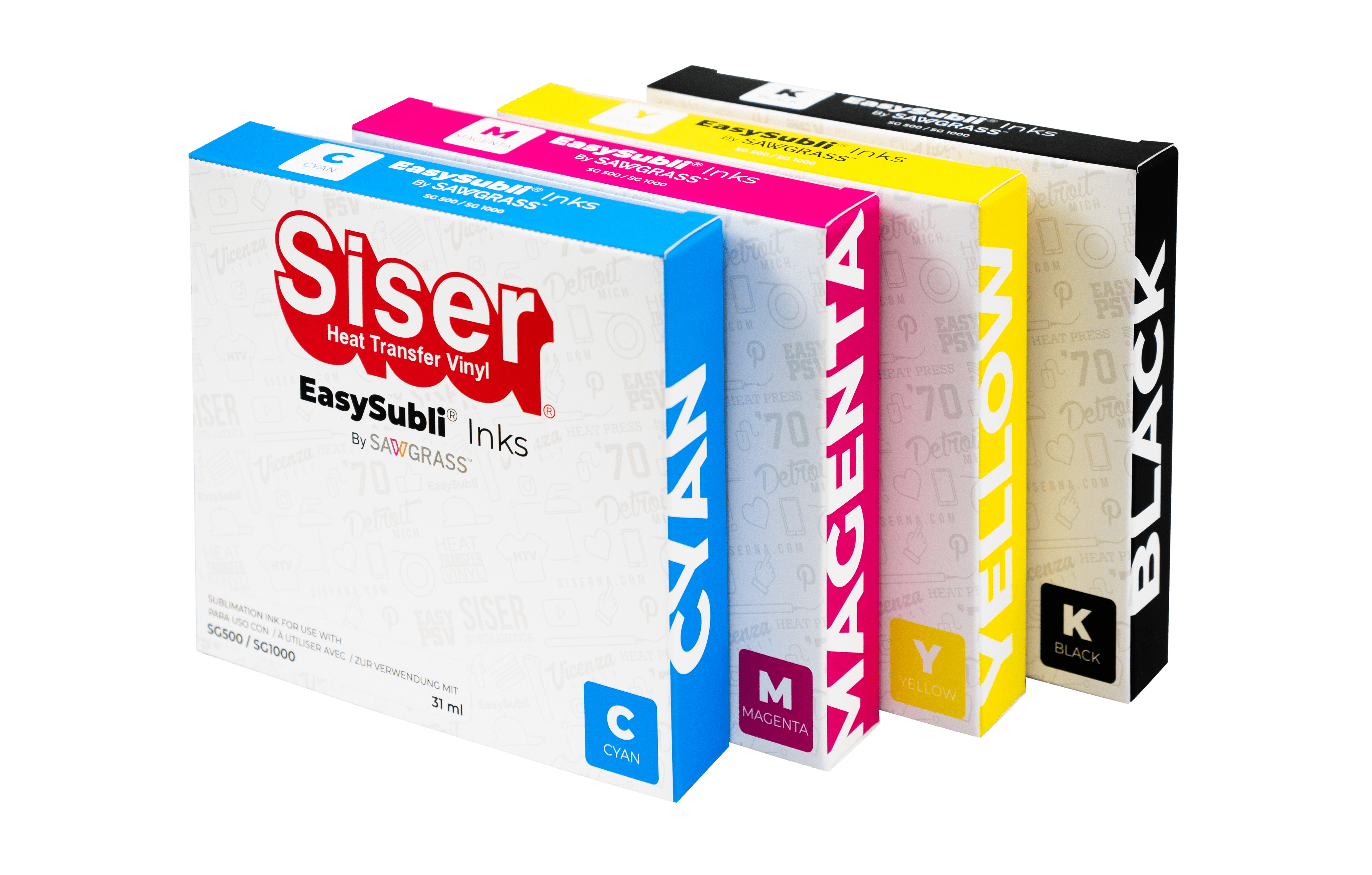 craftercuts Sawgrass SG500 Siser EasySubli Starter Bundle with Markers, HTV, Mask, and Starter Ink Kit