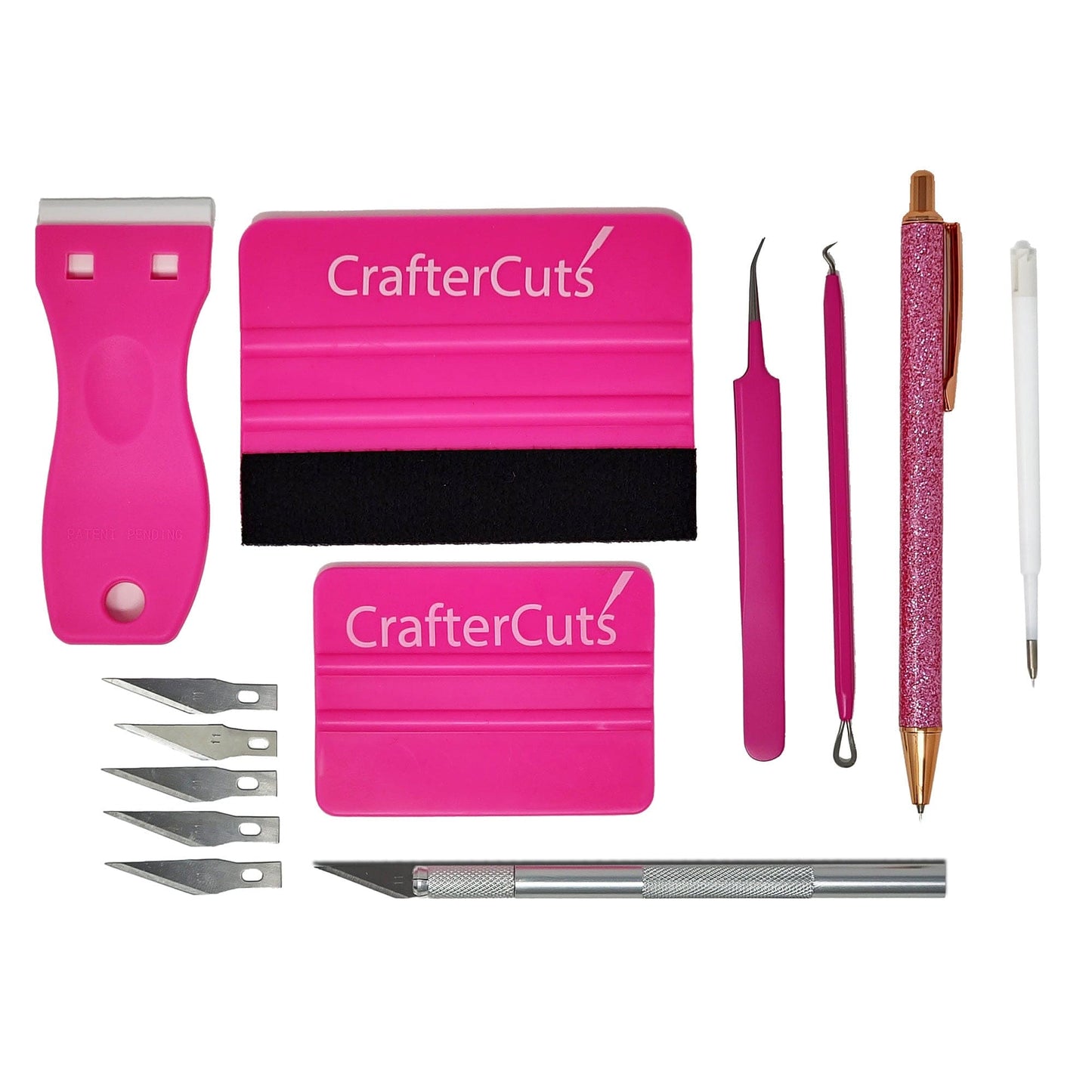 craftercuts Pink CrafterCuts 7 Piece Vinyl Tool Kit