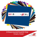 Oracal 651 Vinyl Sheets- 24 Pack