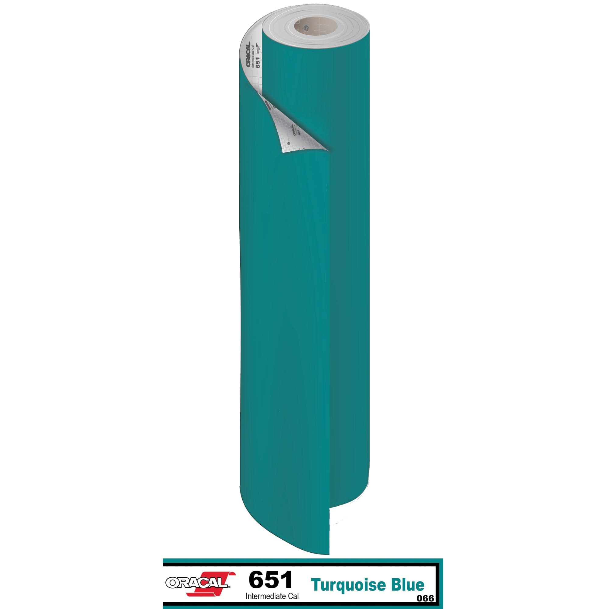 Oracal Vinyls 12 inch Roll 50 Yard / Turquoise Blue 066 Oracal 651 Intermediate Vinyl 12 inch  x 50 yard Roll