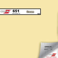 Oracal Vinyls 12 inch Sheet / Cream 023 Oracal 651 Intermediate Vinyl 12 inch  x 12 inch Sheet