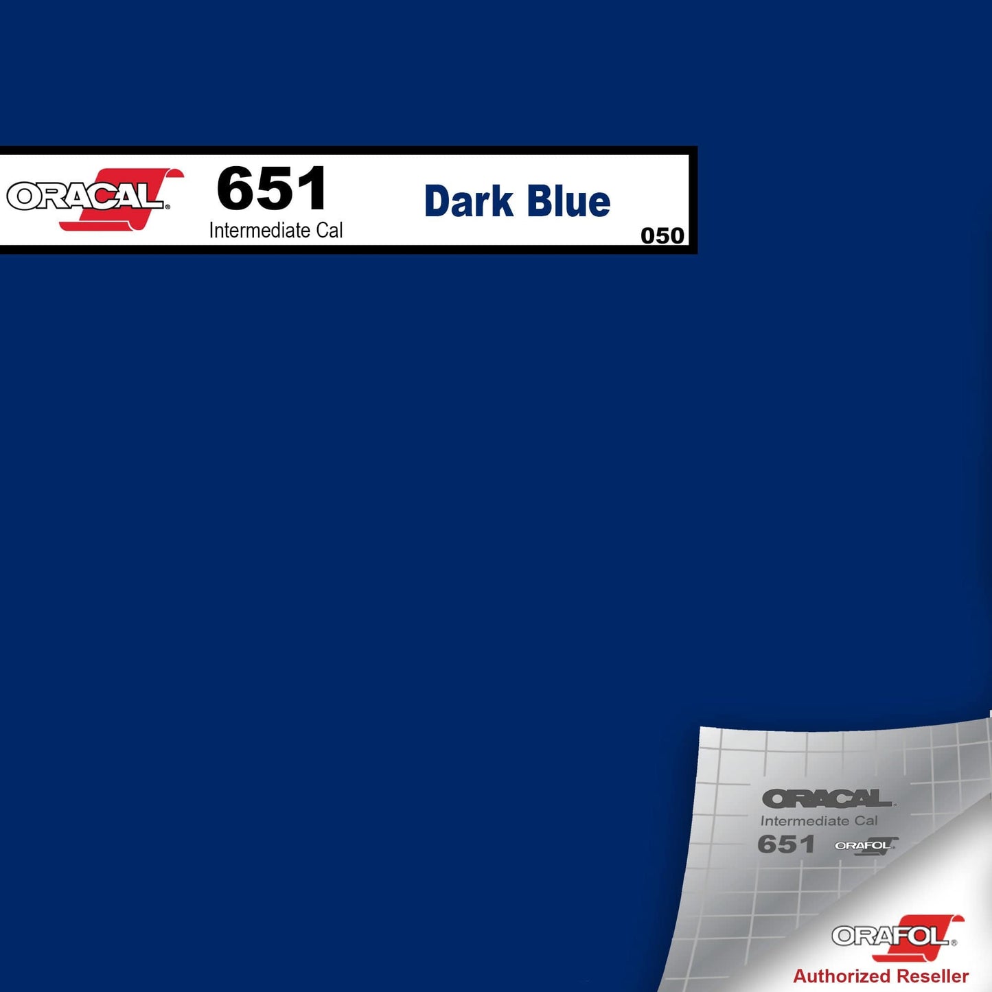 Oracal Vinyls 12 inch Sheet / Dark Blue 050 Oracal 651 Intermediate Vinyl 12 inch  x 12 inch Sheet