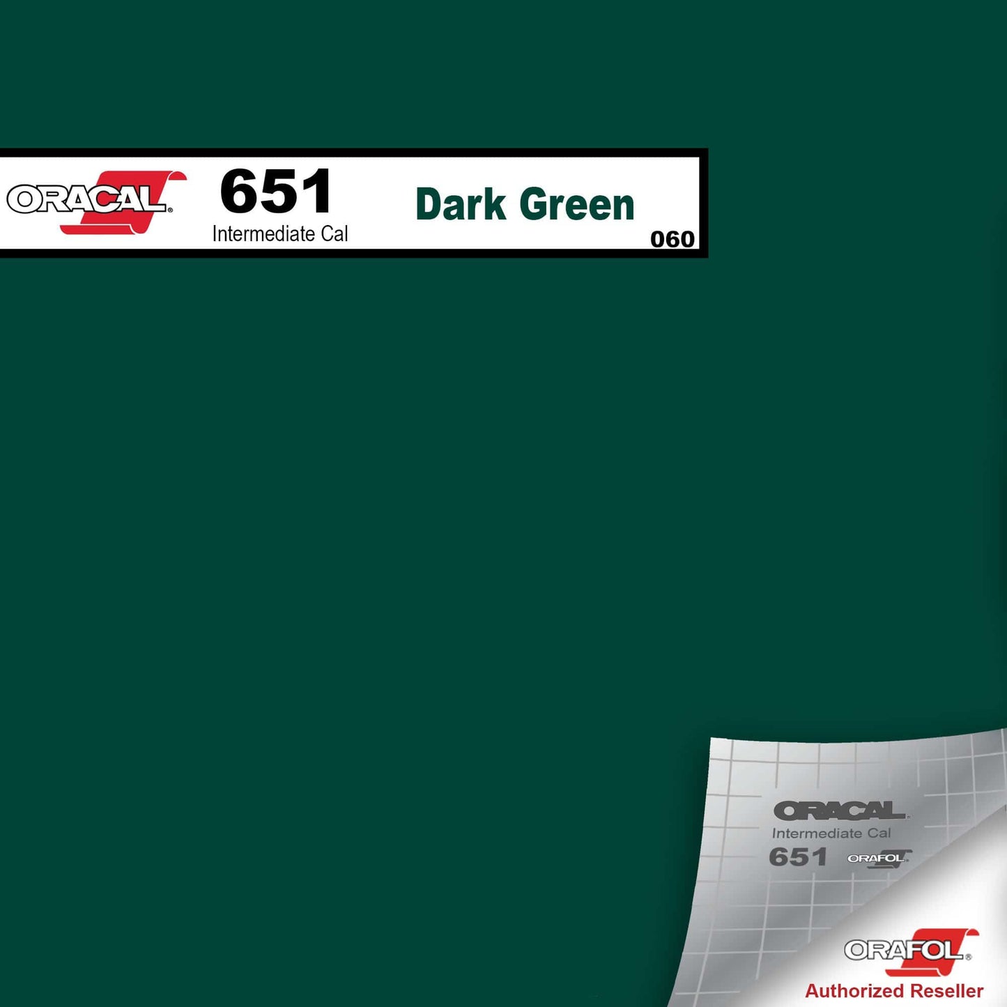 Oracal Vinyls 12 inch Sheet / Dark Green 060 Oracal 651 Intermediate Vinyl 12 inch  x 12 inch Sheet
