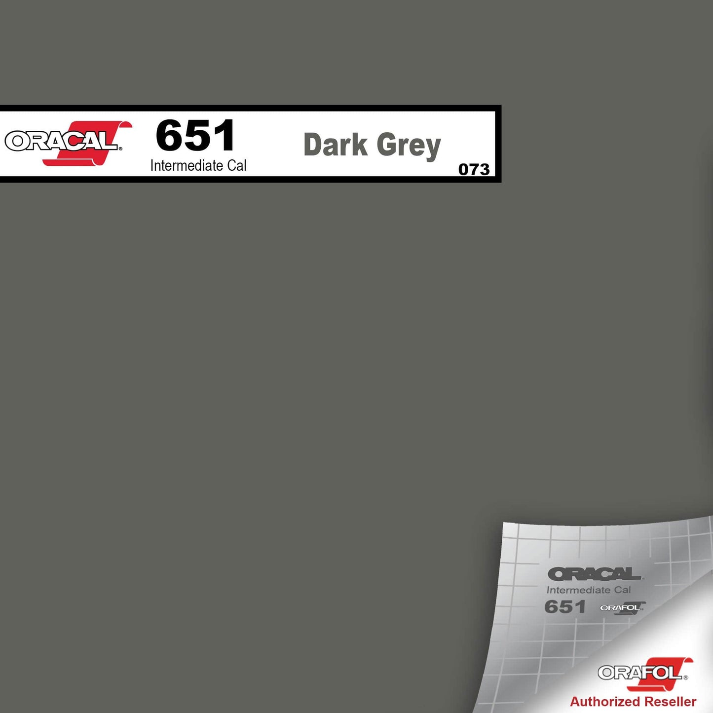 Oracal Vinyls 12 inch Sheet / Dark Grey 073 Oracal 651 Intermediate Vinyl 12 inch  x 12 inch Sheet