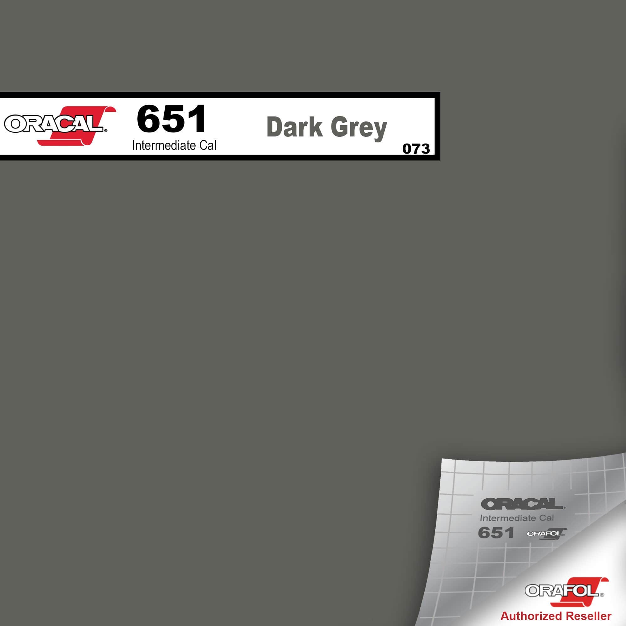 Oracal Vinyls 12 inch Sheet / Dark Grey 073 Oracal 651 Intermediate Vinyl 12 inch  x 12 inch Sheet
