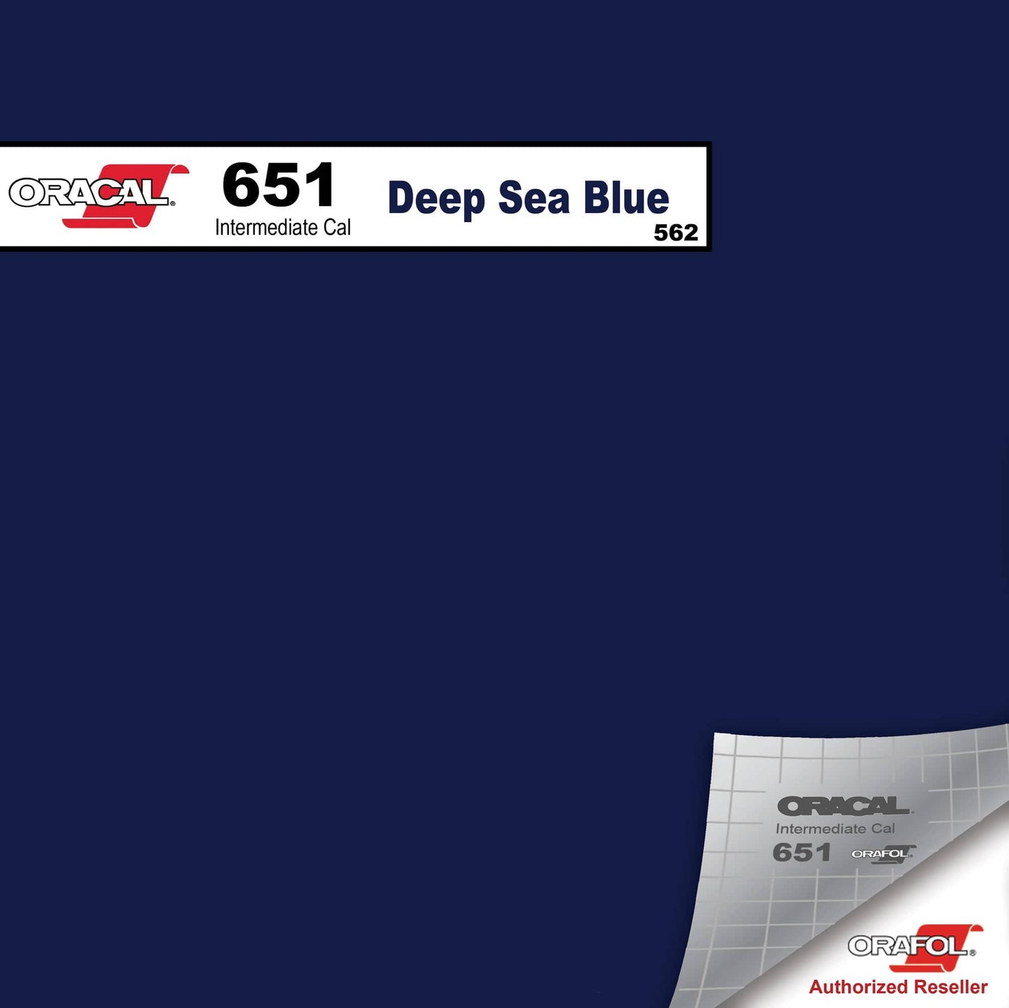Oracal Vinyls 12 inch Sheet / Deep Sea Blue 562 Oracal 651 Intermediate Vinyl 12 inch  x 12 inch Sheet