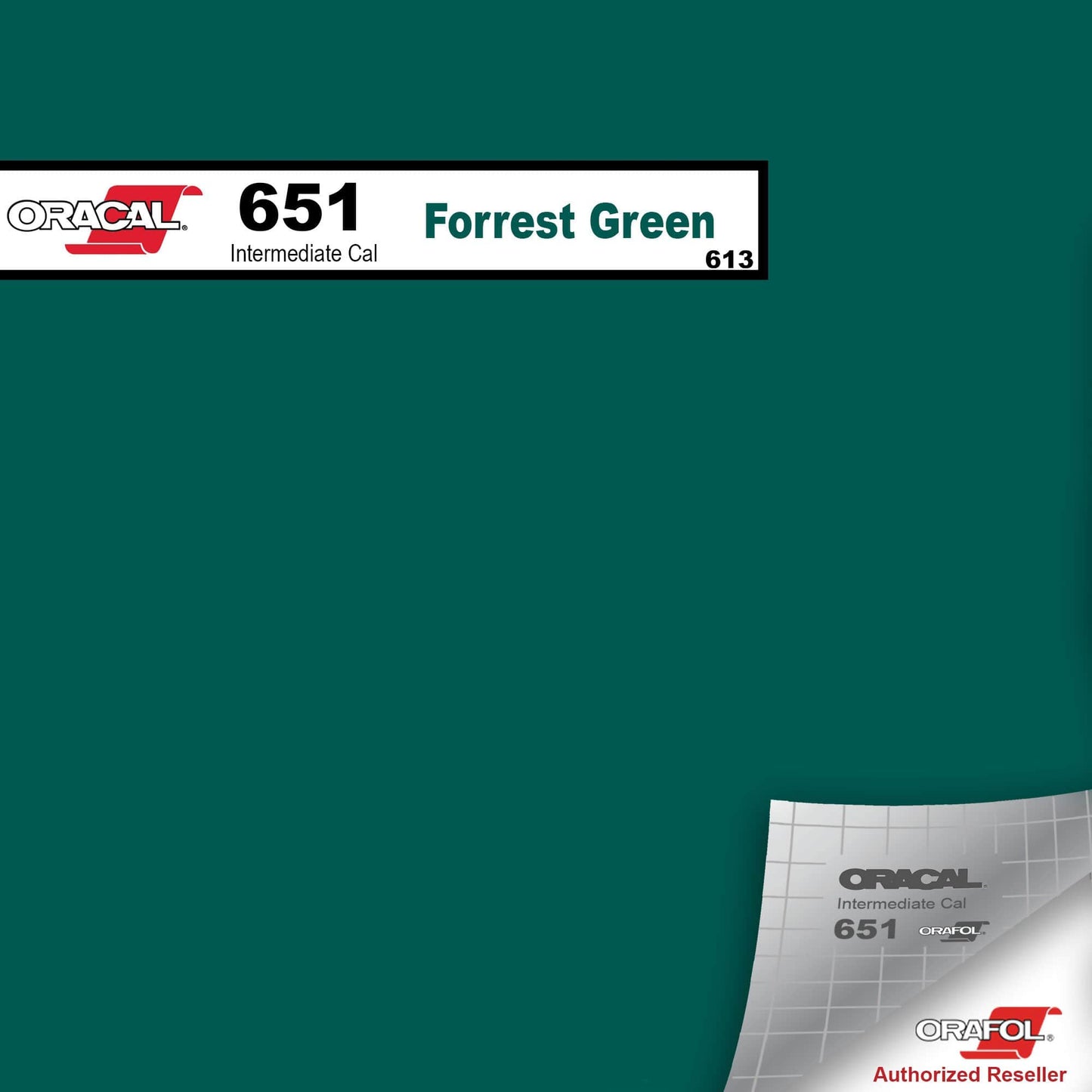 Oracal Vinyls 12 inch Sheet / Forest Green 613 Oracal 651 Intermediate Vinyl 12 inch  x 12 inch Sheet