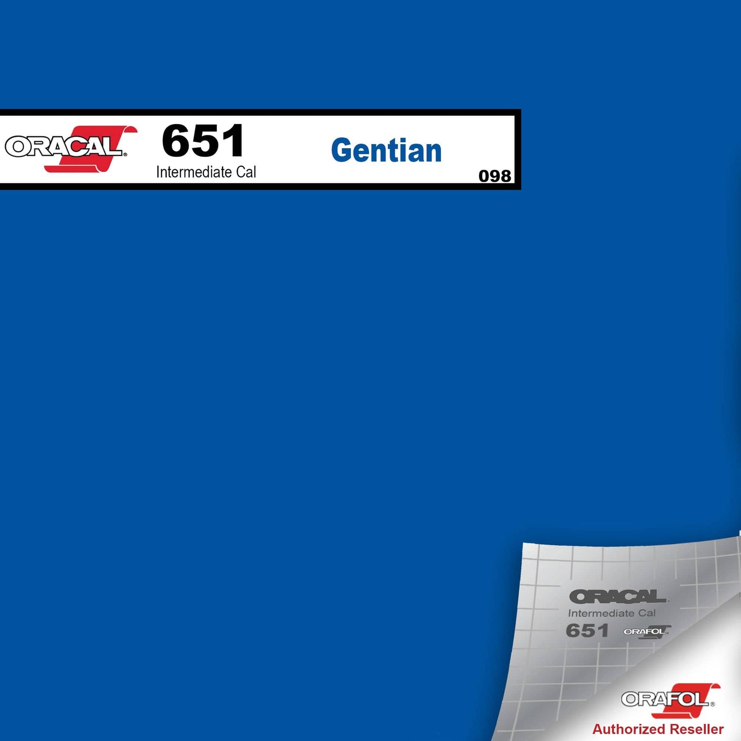 Oracal Vinyls 12 inch Sheet / Gentian 098 Oracal 651 Intermediate Vinyl 12 inch  x 12 inch Sheet