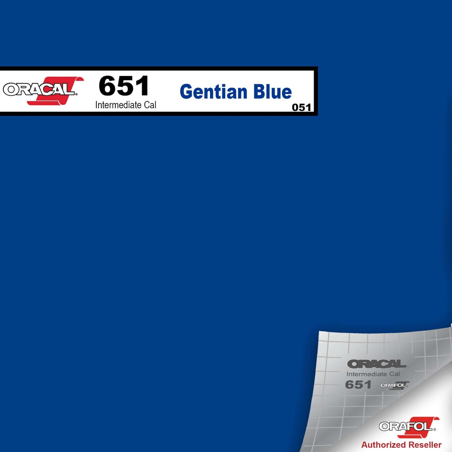 Oracal Vinyls 12 inch Sheet / Gentian Blue 051 Oracal 651 Intermediate Vinyl 12 inch  x 12 inch Sheet