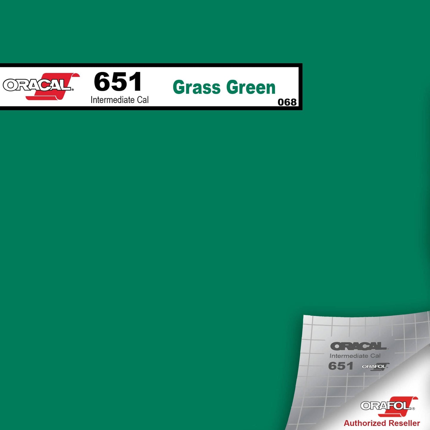 Oracal Vinyls 12 inch Sheet / Grass Green 068 Oracal 651 Intermediate Vinyl 12 inch  x 12 inch Sheet