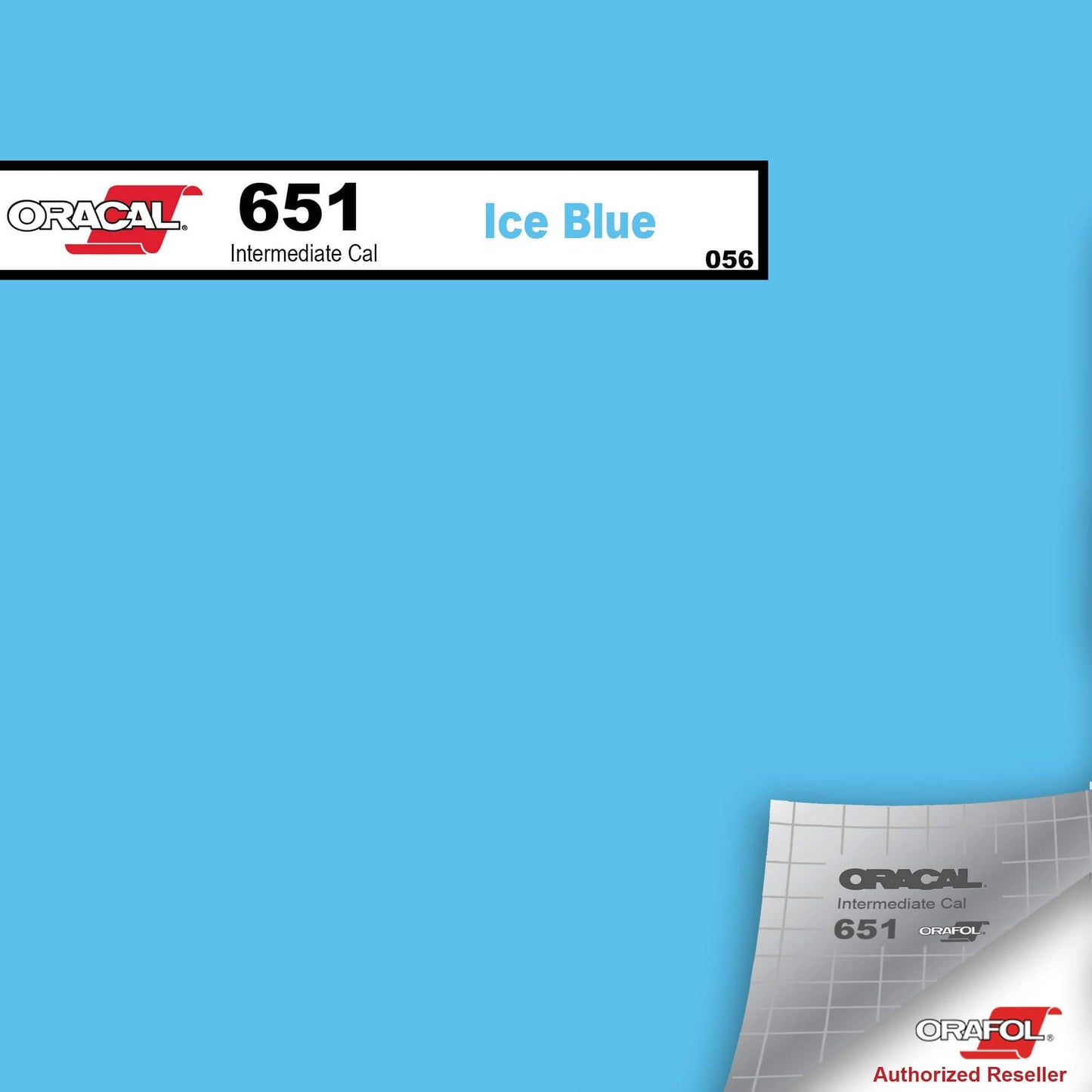 Oracal Vinyls 12 inch Sheet / Ice Blue 056 Oracal 651 Intermediate Vinyl 12 inch  x 12 inch Sheet
