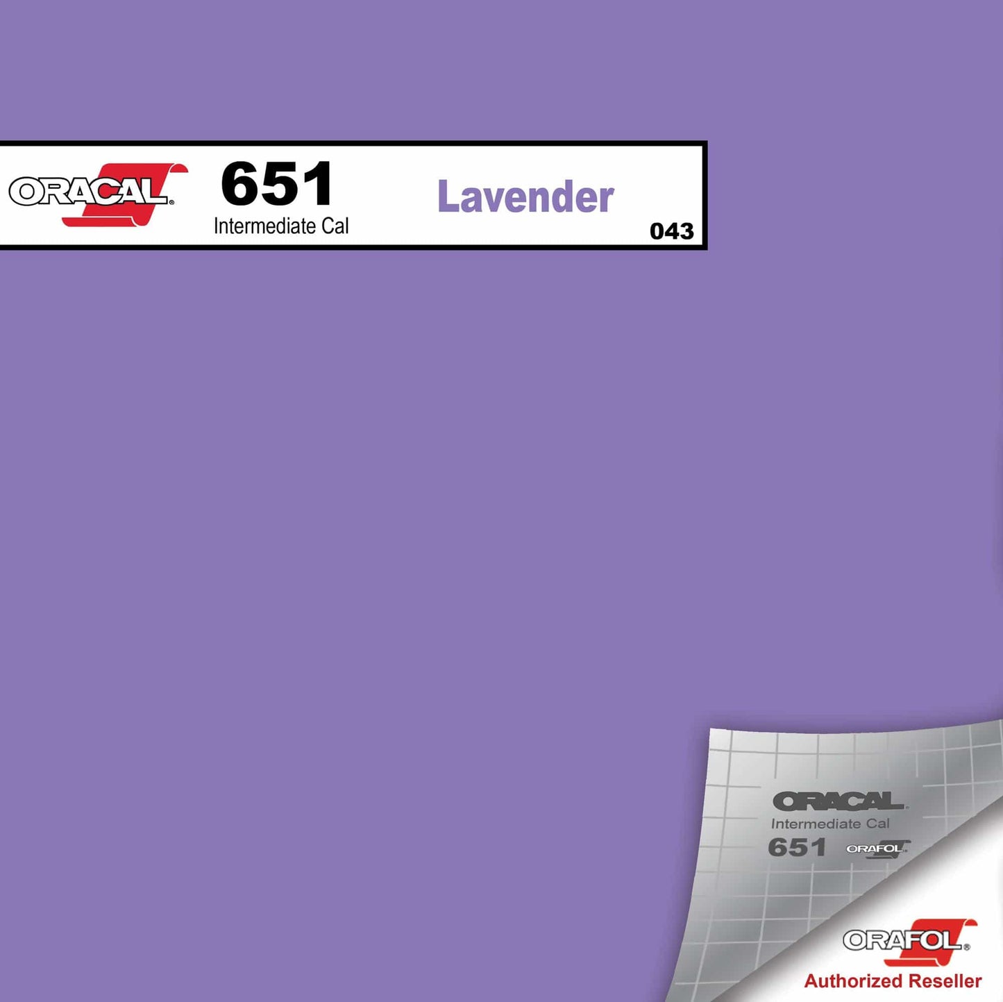 Oracal Vinyls 12 inch Sheet / Lavender 043 Oracal 651 Intermediate Vinyl 12 inch  x 12 inch Sheet