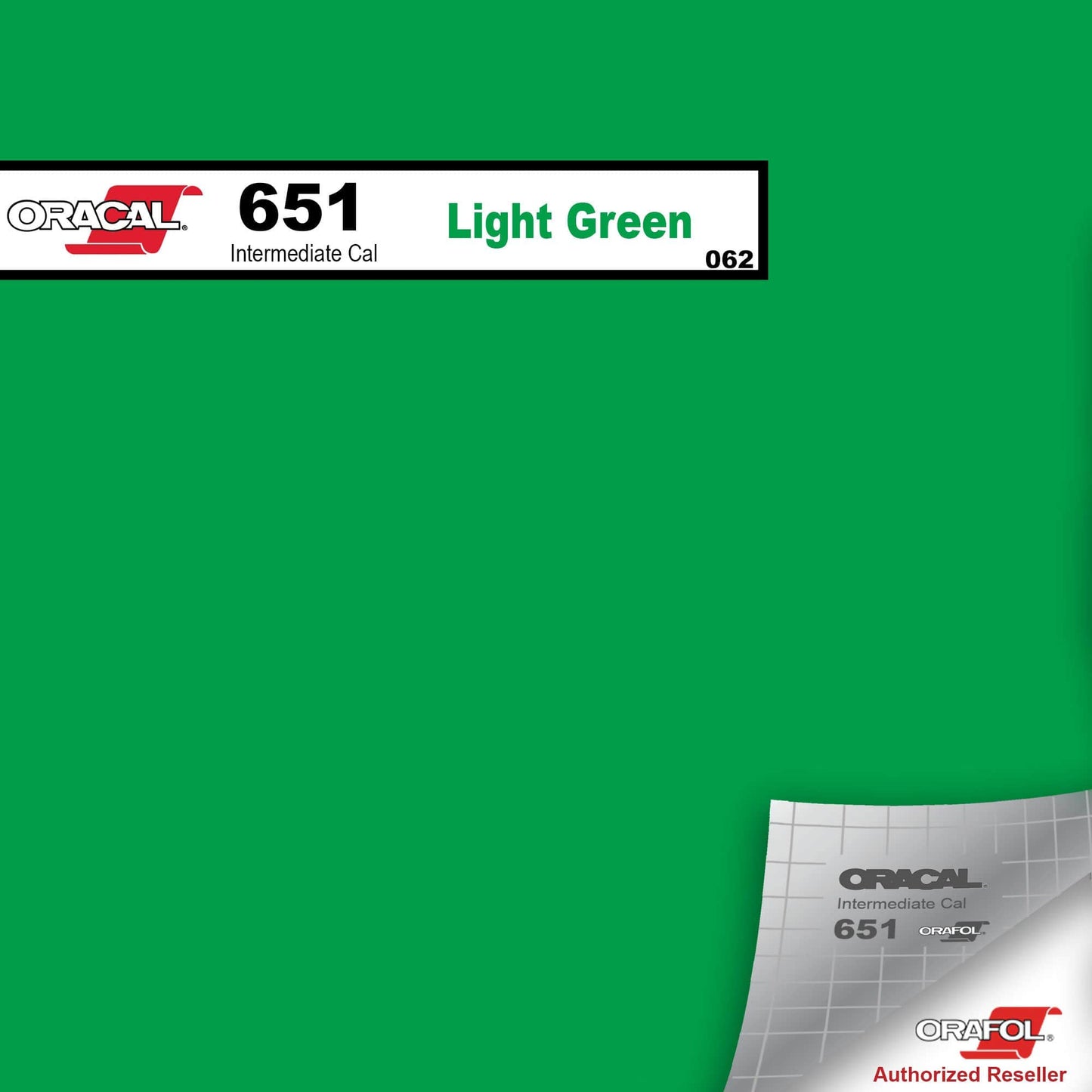 Oracal Vinyls 12 inch Sheet / Light Green 062 Oracal 651 Intermediate Vinyl 12 inch  x 12 inch Sheet