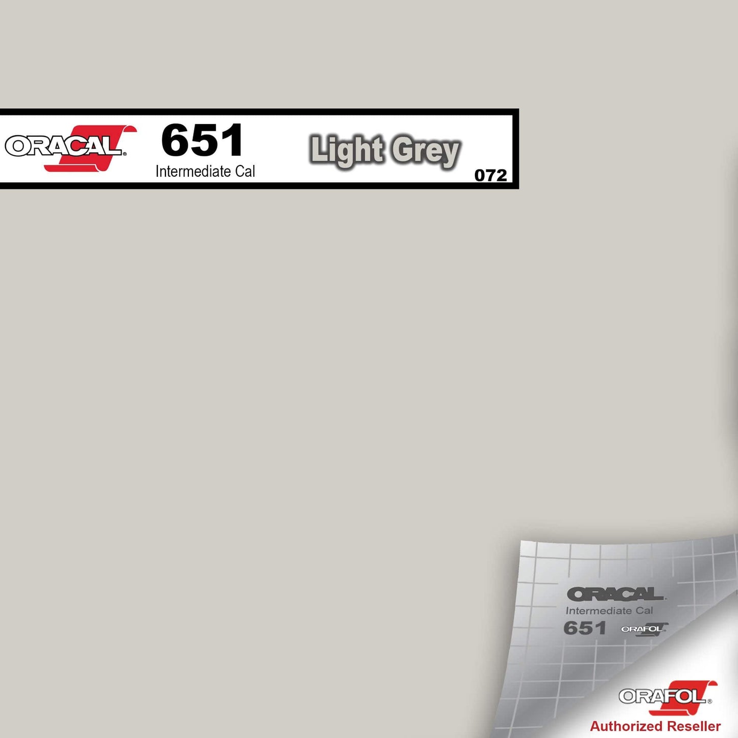 Oracal Vinyls 12 inch Sheet / Light Grey 072 Oracal 651 Intermediate Vinyl 12 inch  x 12 inch Sheet