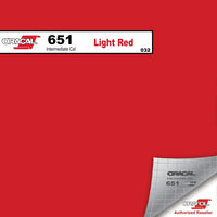 Oracal Vinyls 12 inch Sheet / Light Red 032 Oracal 651 Intermediate Vinyl 12 inch  x 12 inch Sheet