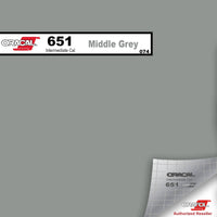 Oracal Vinyls 12 inch Sheet / Middle Grey 074 Oracal 651 Intermediate Vinyl 12 inch  x 12 inch Sheet