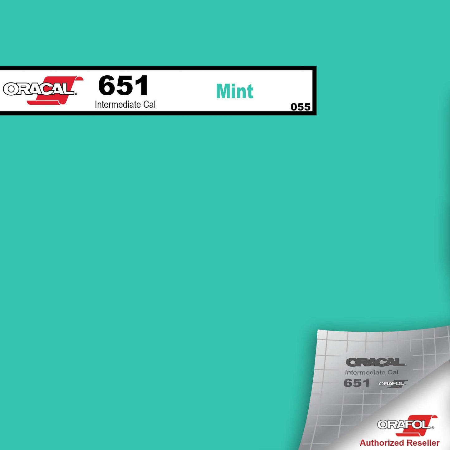 Oracal Vinyls 12 inch Sheet / Mint 055 Oracal 651 Intermediate Vinyl 12 inch  x 12 inch Sheet
