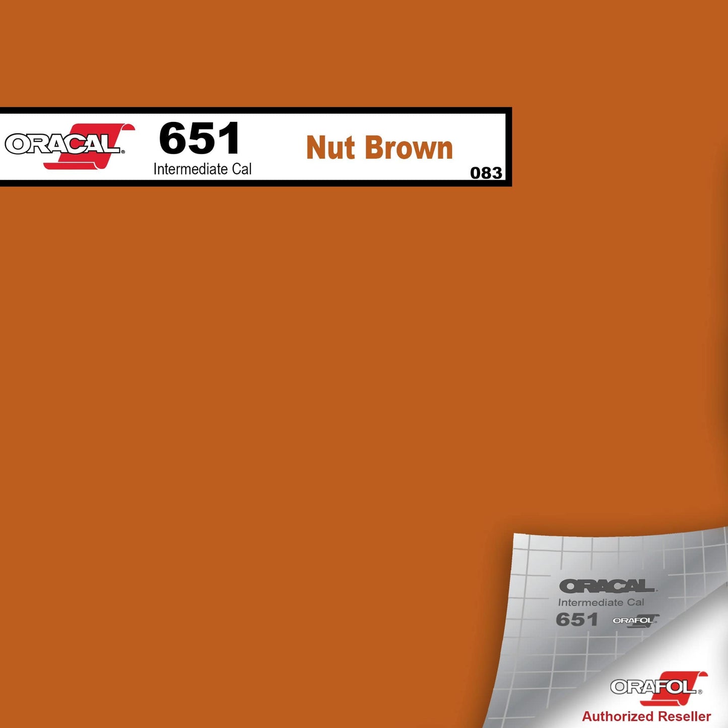 Oracal Vinyls 12 inch Sheet / Nut Brown 083 Oracal 651 Intermediate Vinyl 12 inch  x 12 inch Sheet