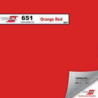 Oracal Vinyls 12 inch Sheet / Orange Red 047 Oracal 651 Intermediate Vinyl 12 inch  x 12 inch Sheet
