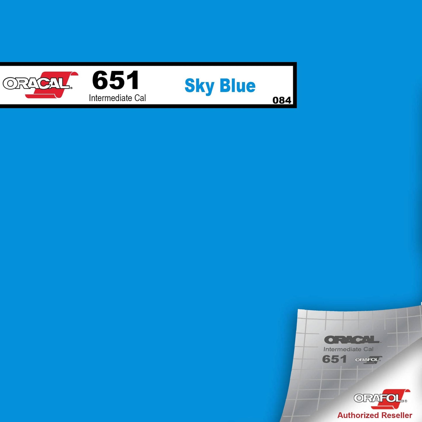 Oracal Vinyls 12 inch Sheet / Sky Blue 084 Oracal 651 Intermediate Vinyl 12 inch  x 12 inch Sheet